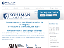 Tablet Screenshot of kohlmanagency.com